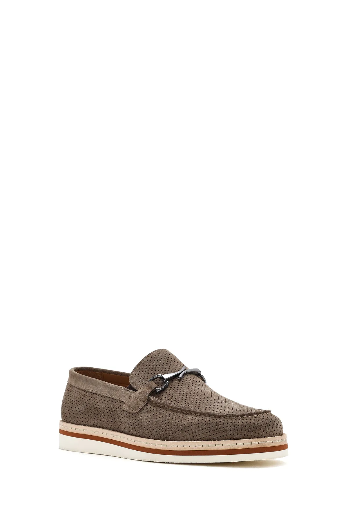Erkek Vizon Süet Deri Casual Loafer