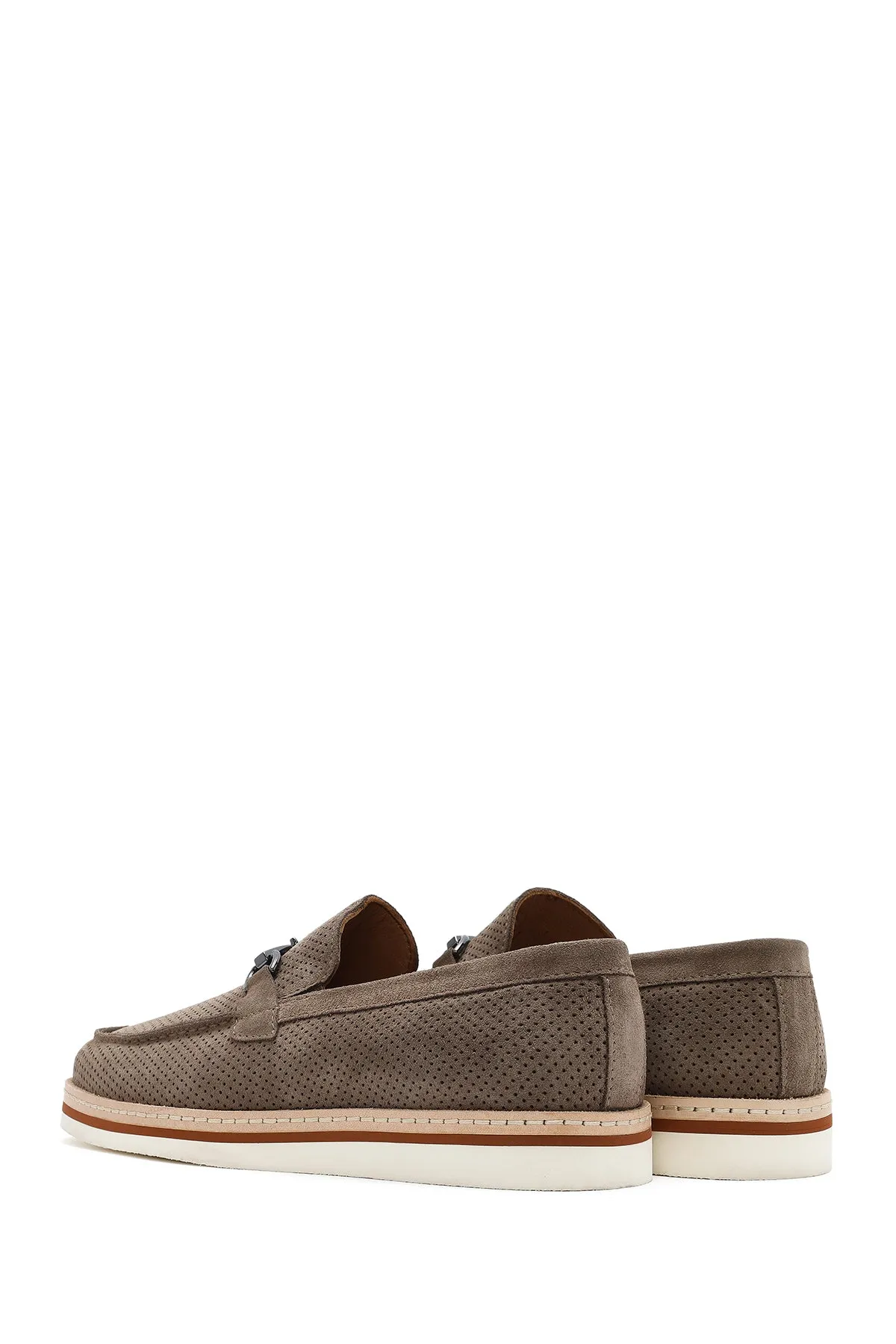 Erkek Vizon Süet Deri Casual Loafer