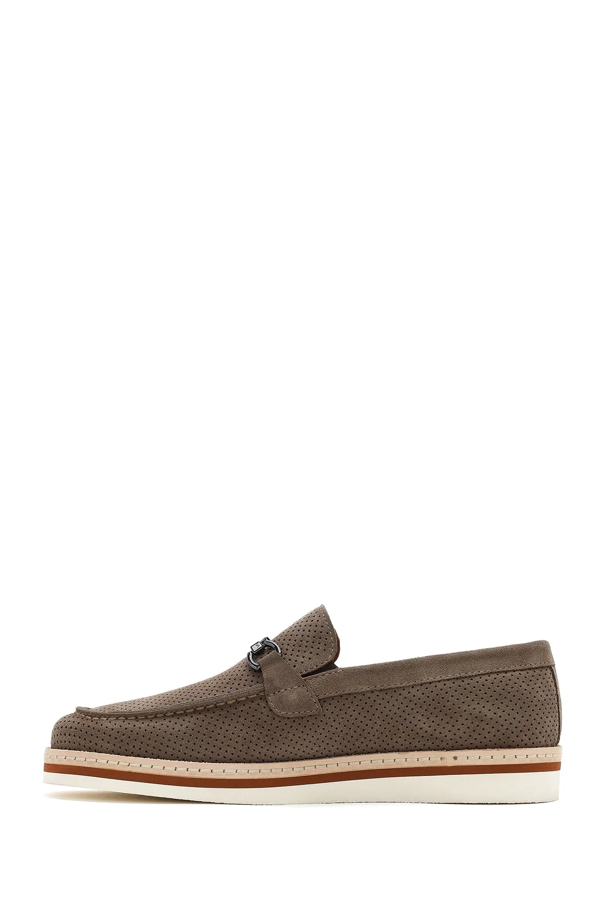 Erkek Vizon Süet Deri Casual Loafer