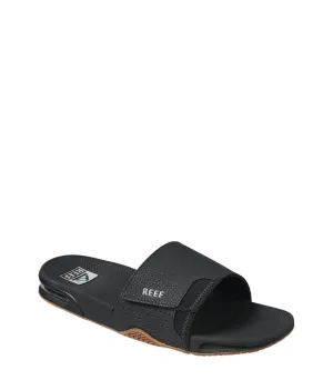 Fanning Slide Sandals Black/Silver