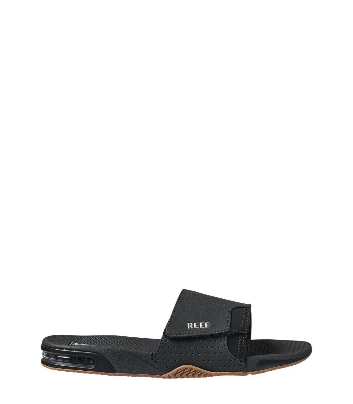 Fanning Slide Sandals Black/Silver
