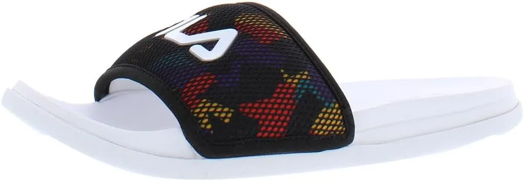 Fila Drifter Lux 90s Slide Womens Shoes Size 8, Color: White/Gold/Red