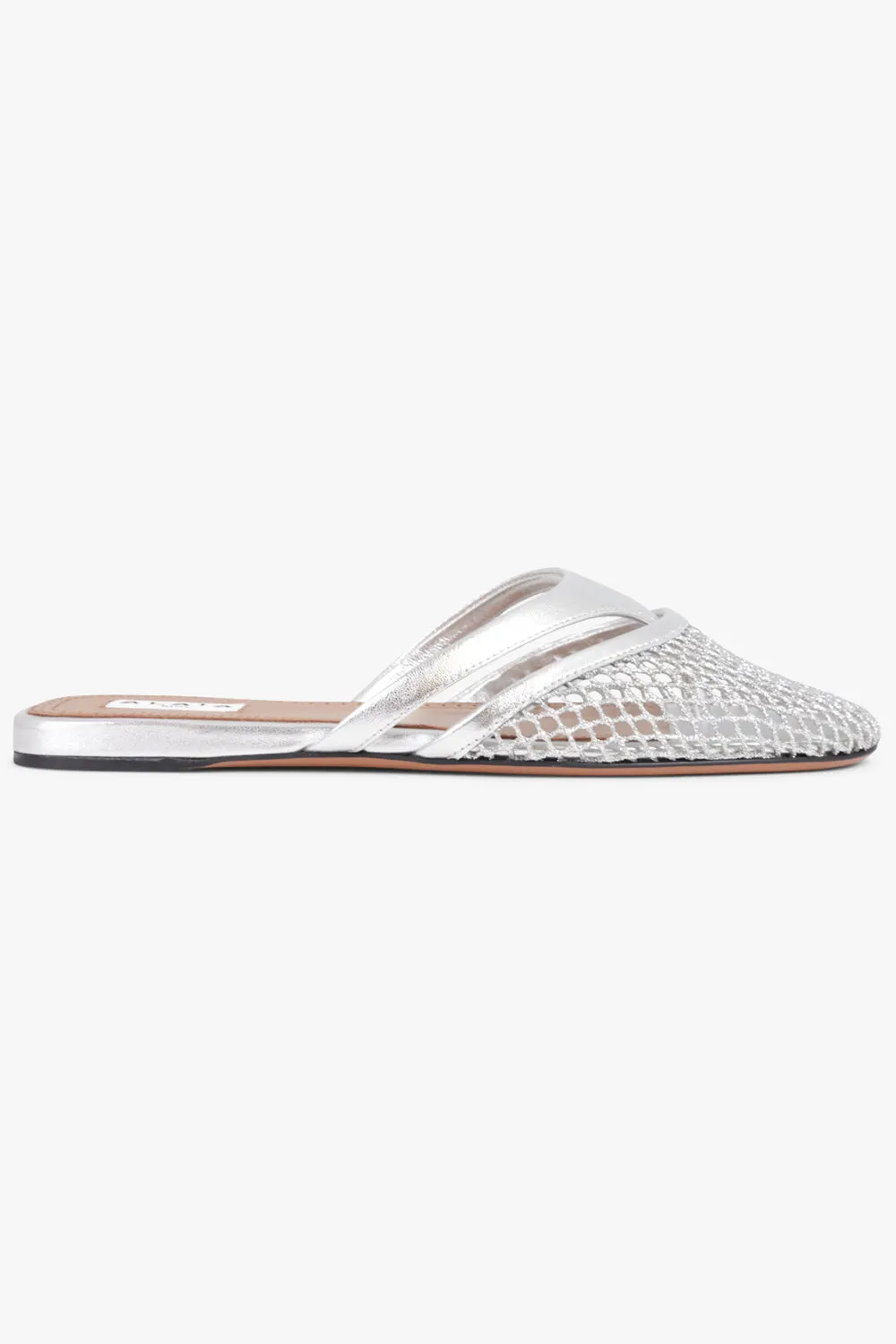 Fishnet Thong Slide | Silver