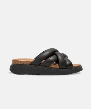 FitFlop Gen FF Padded Strap Leather Slide Black