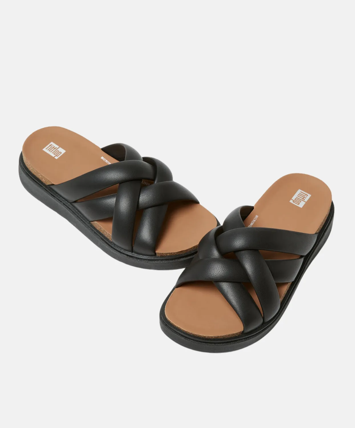 FitFlop Gen FF Padded Strap Leather Slide Black