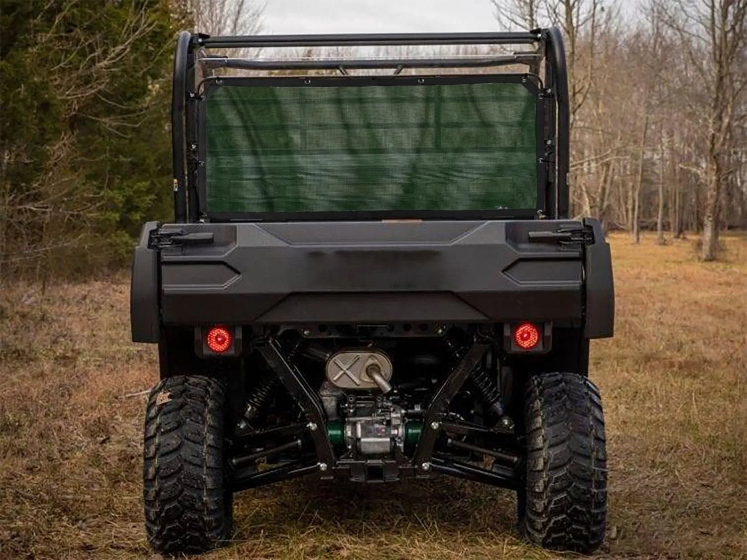 Fits Kawasaki Mule Green Rear Dust Screen by GrilleAdz UTV Accessories