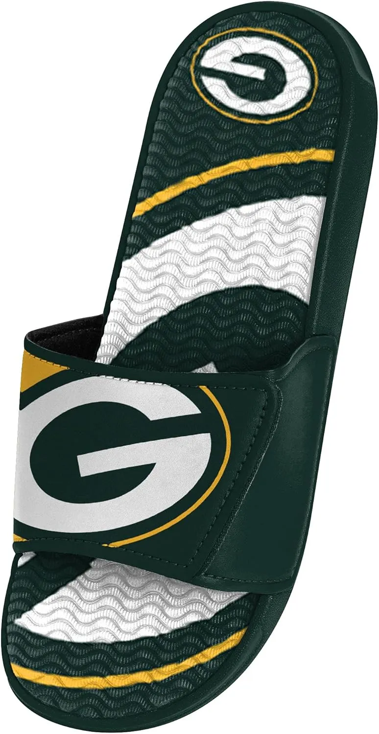 FOCO Men's NFL Team Logo Sport Shower Foam Slide Flip Flop Sandals