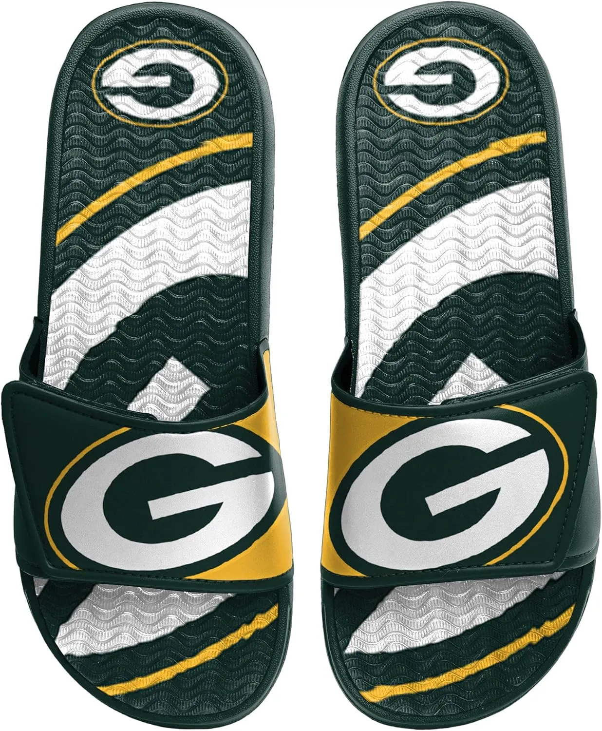 FOCO Men's NFL Team Logo Sport Shower Foam Slide Flip Flop Sandals