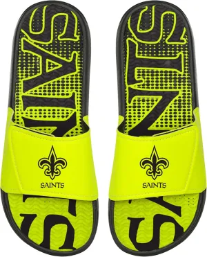 FOCO Mens NFL Team Logo Sport Shower Gel Slide Flip Flop Sandals