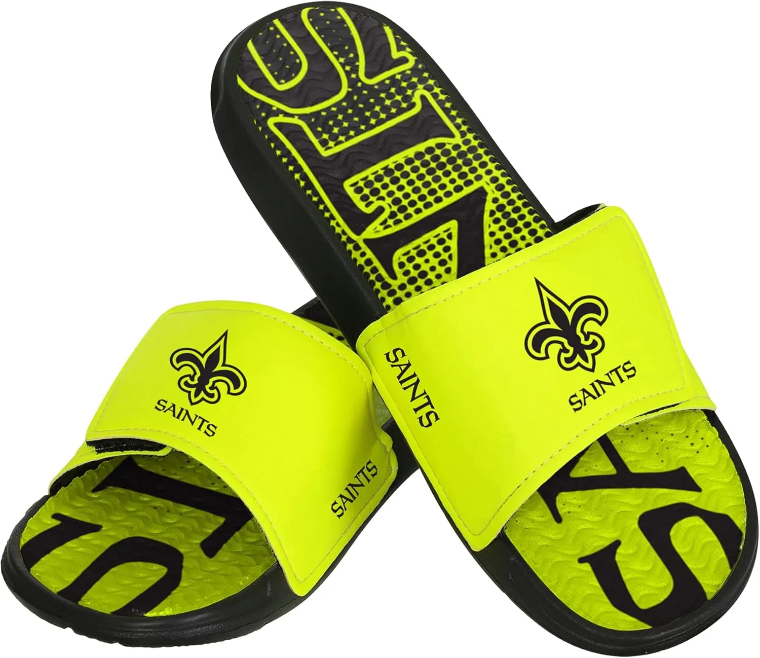 FOCO Mens NFL Team Logo Sport Shower Gel Slide Flip Flop Sandals