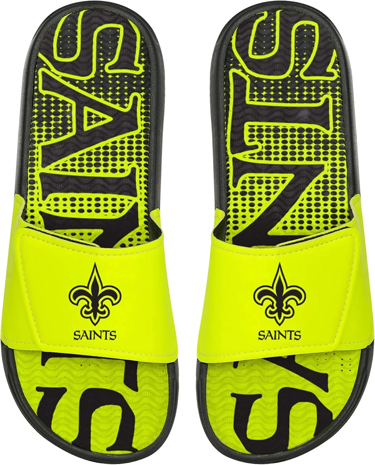 FOCO Mens NFL Team Logo Sport Shower Gel Slide Flip Flop Sandals