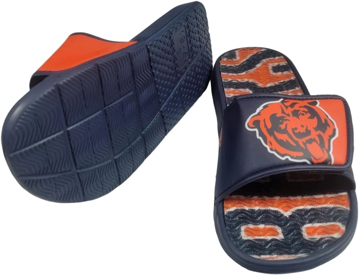 FOCO NFL Unisex Sport Shower Gel Slide Flip Flop Sandals Colorblock Big Logo