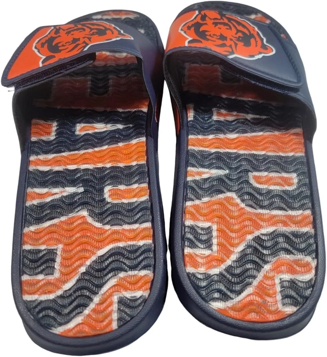 FOCO NFL Unisex Sport Shower Gel Slide Flip Flop Sandals Colorblock Big Logo