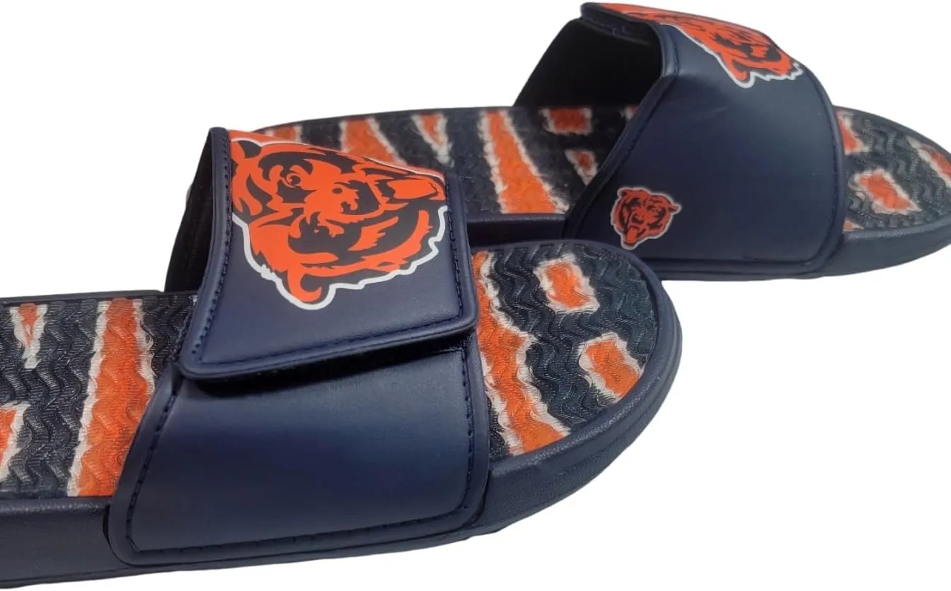 FOCO NFL Unisex Sport Shower Gel Slide Flip Flop Sandals Colorblock Big Logo