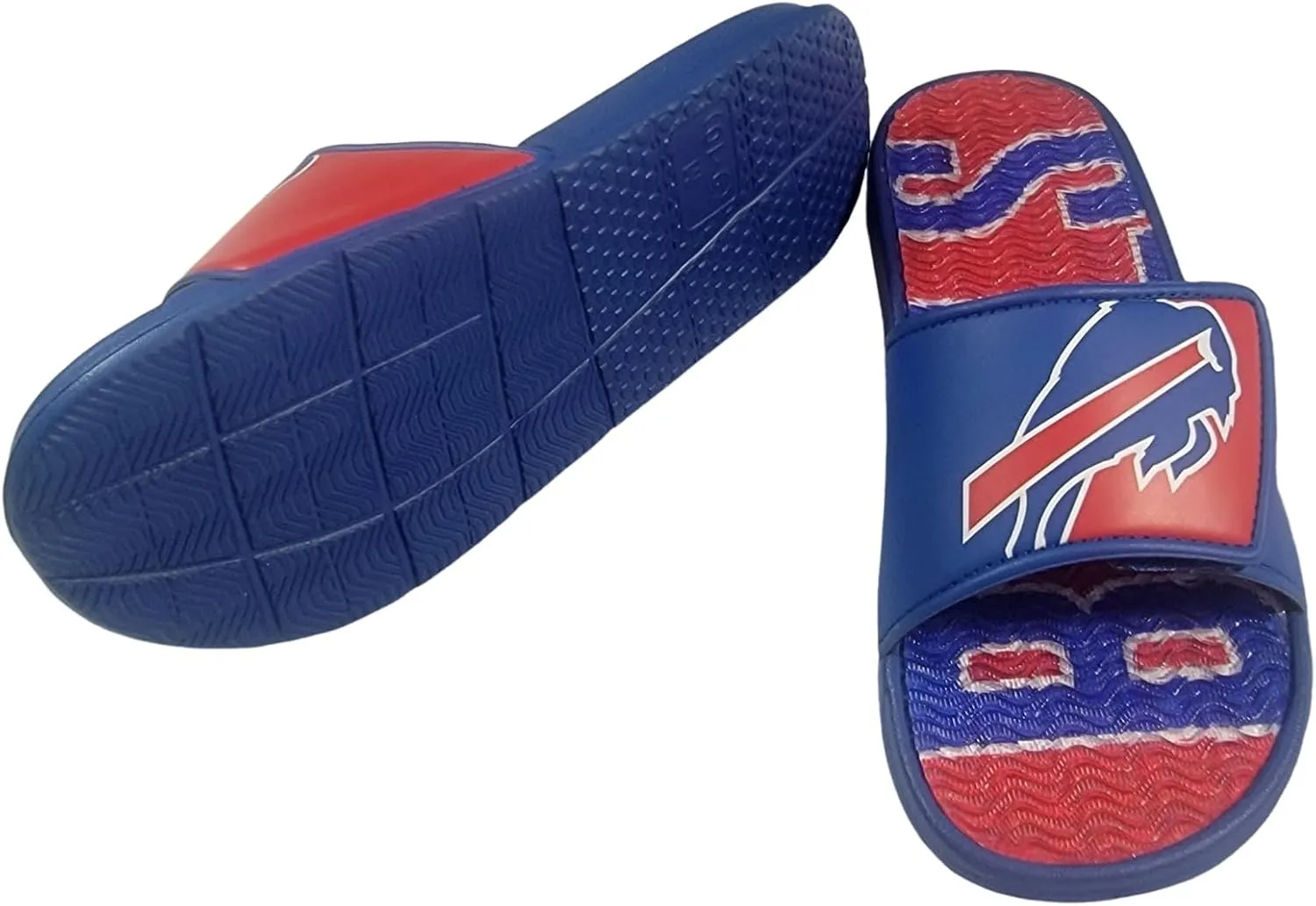 FOCO NFL Unisex Sport Shower Gel Slide Flip Flop Sandals Colorblock Big Logo