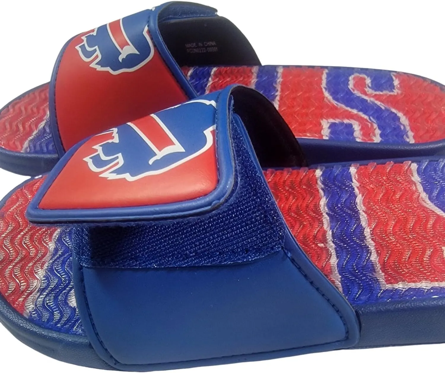 FOCO NFL Unisex Sport Shower Gel Slide Flip Flop Sandals Colorblock Big Logo