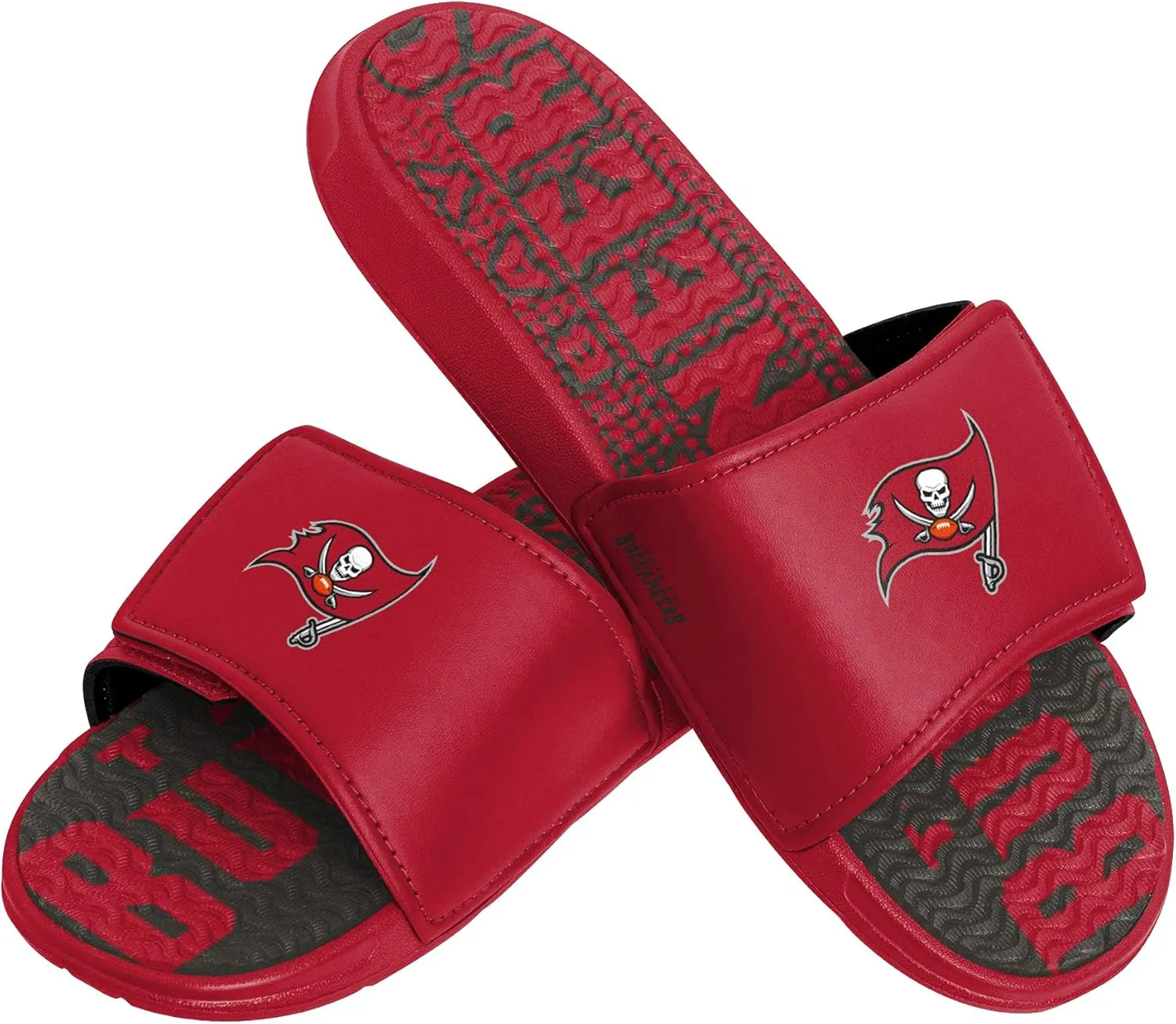 FOCO Tampa Bay Buccaneers NFL Mens Gradient Wordmark Gel Slide - M
