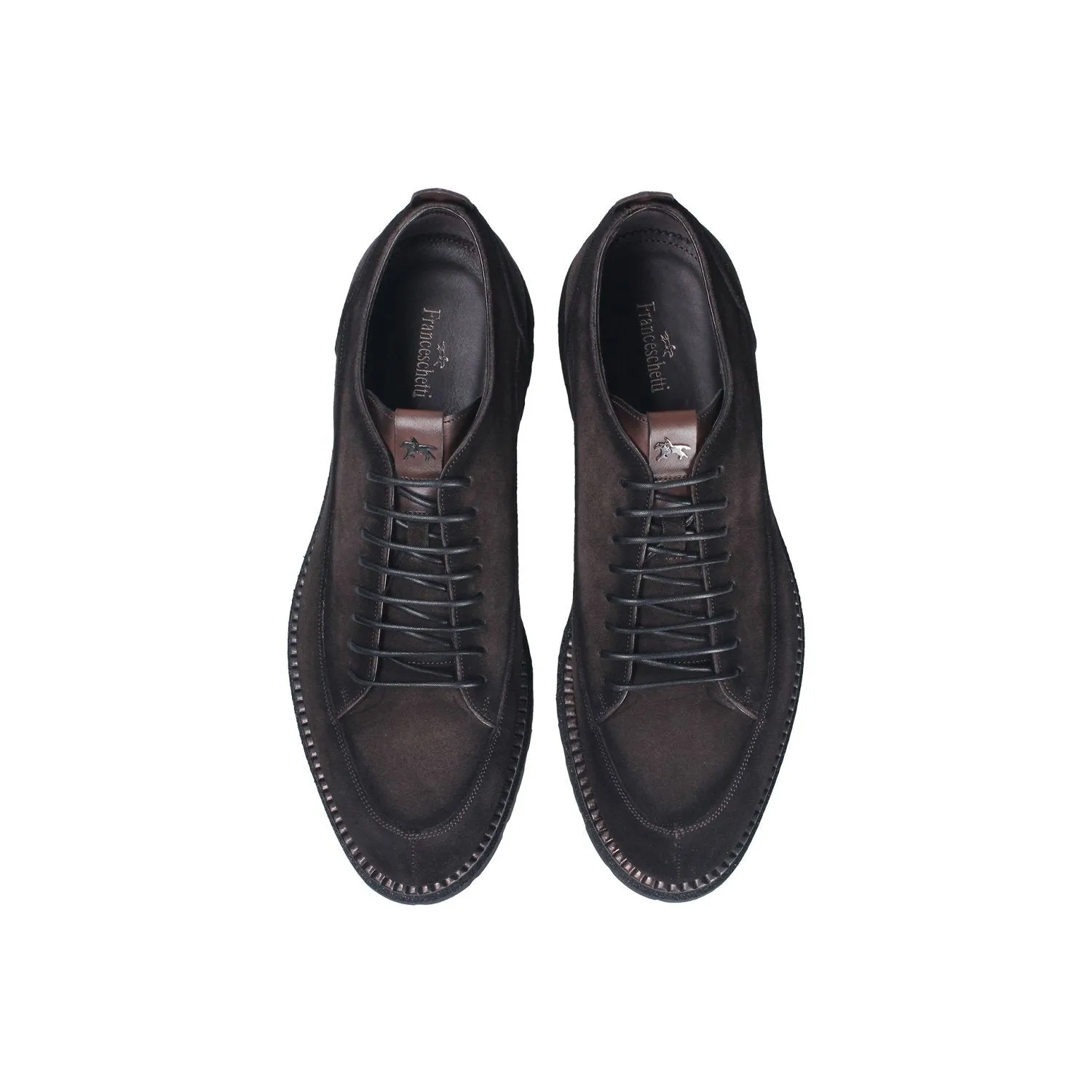 Franceschetti Bern 0128037 Men's Luxury Italian Shoes Suede Leather Derby Sneakers (FCCT1086)