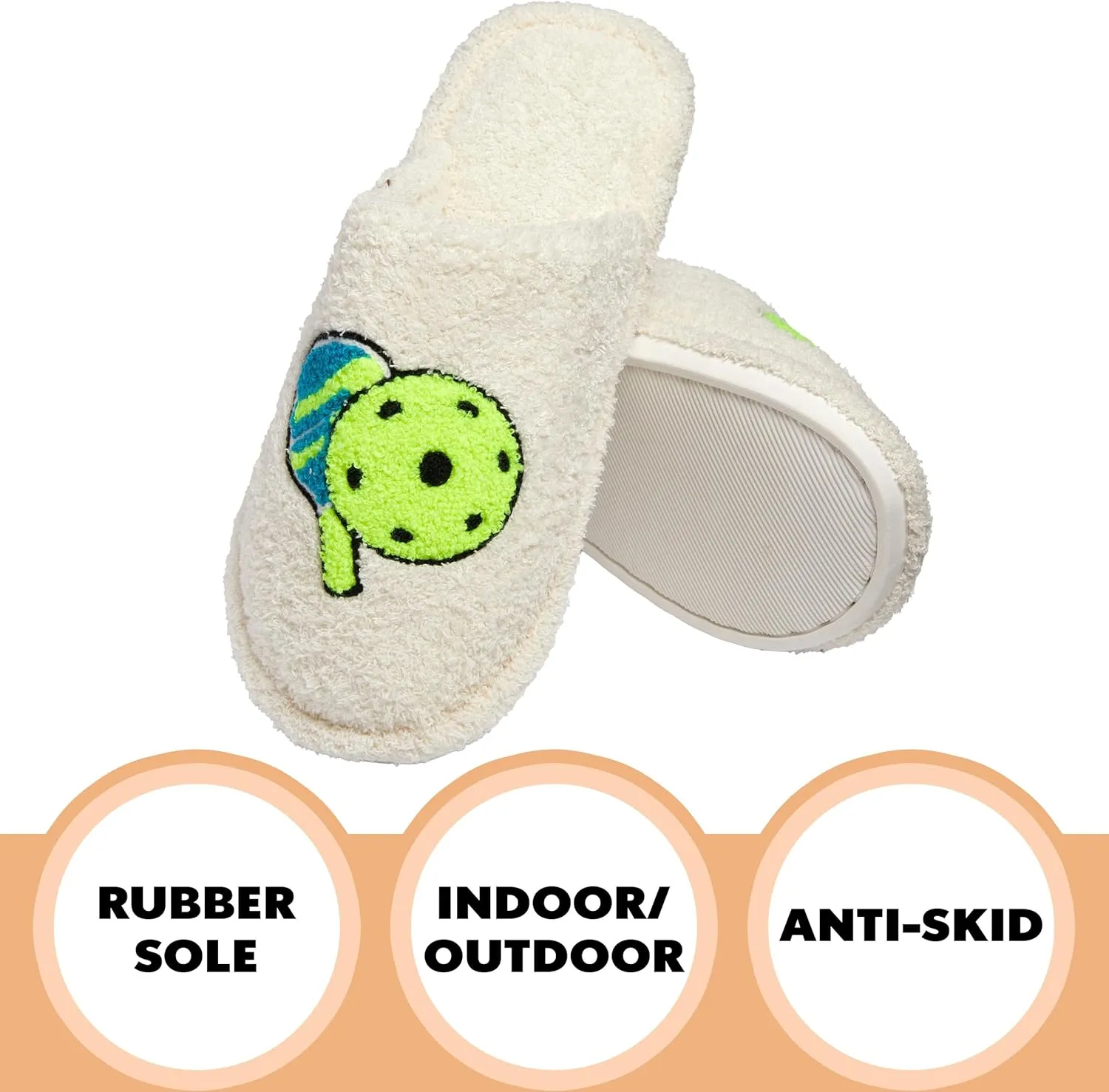Funky Junque Cozy Microfiber Women's Slippers with Non-Slip Sole - Easter Designs, Spring Patterns