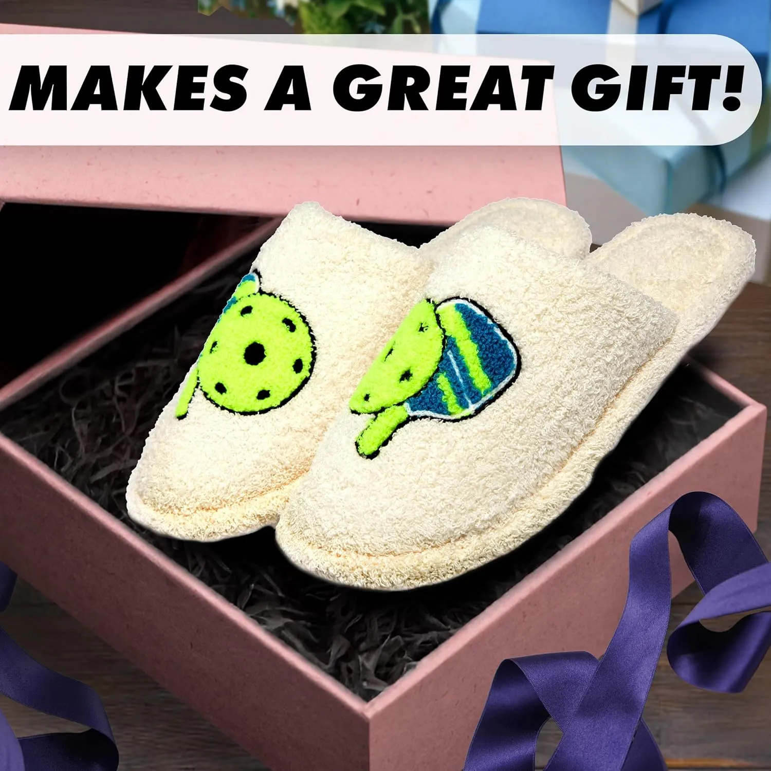 Funky Junque Cozy Microfiber Women's Slippers with Non-Slip Sole - Easter Designs, Spring Patterns