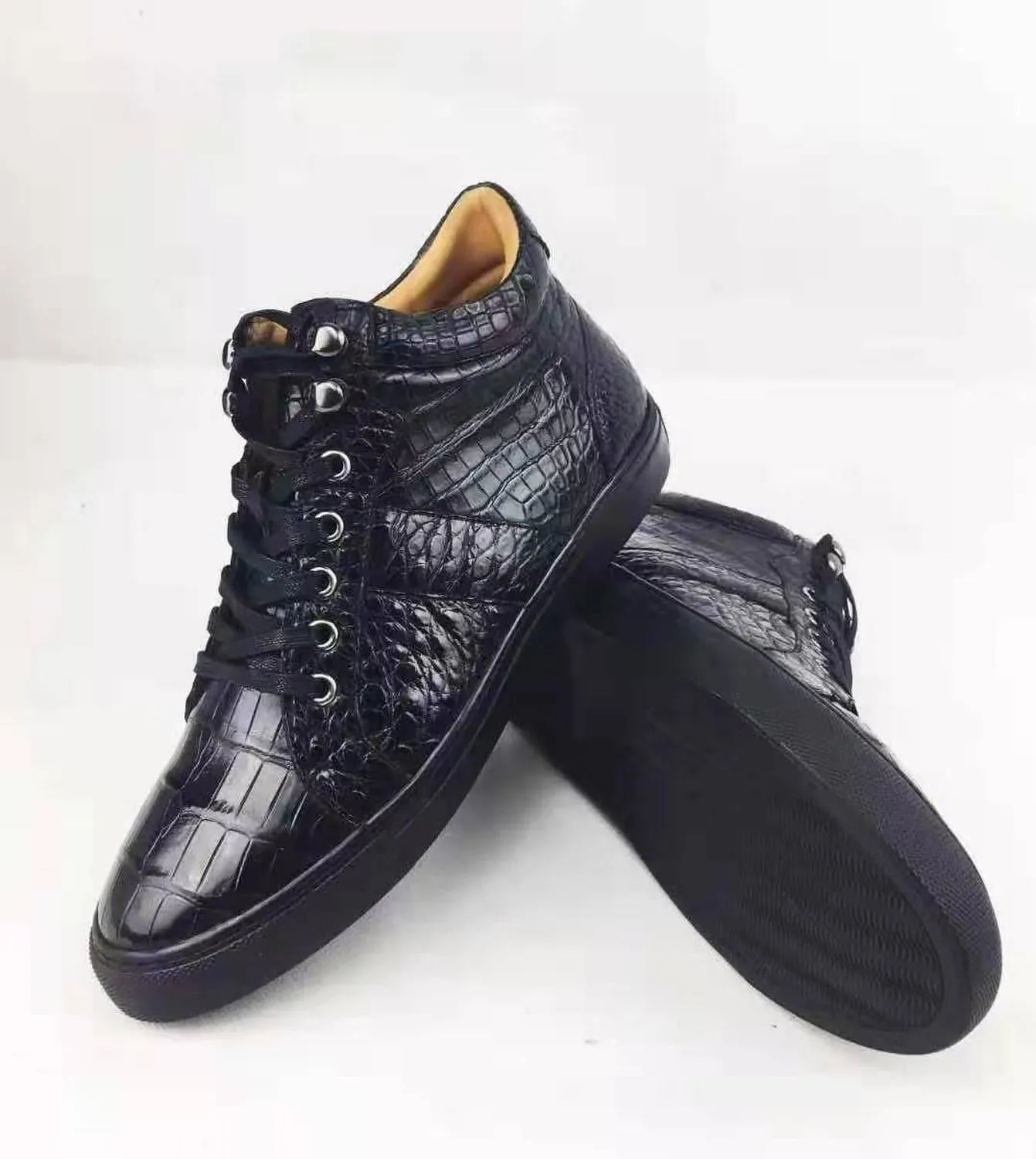 GENUINE CROCODILE HIGH TOP SNEAKERS