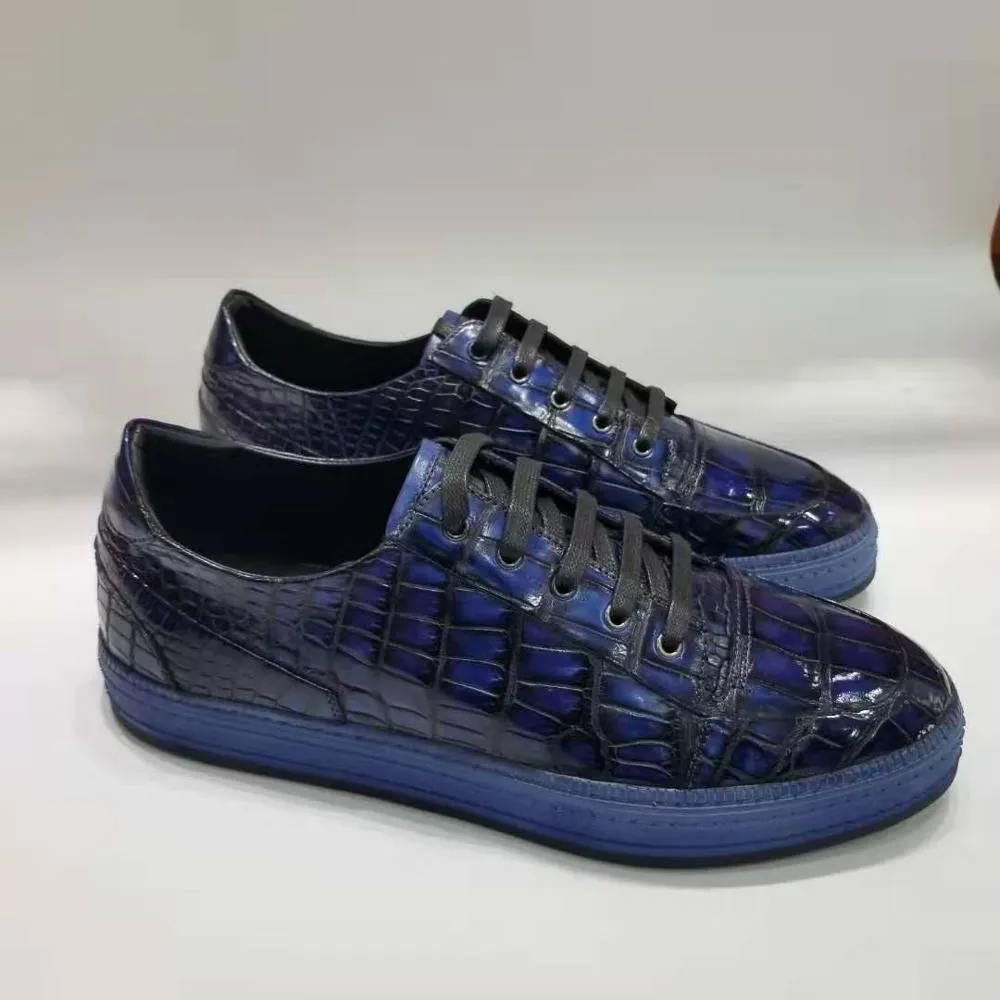 GENUINE CROCODILE LOW TOP SNEAKERS