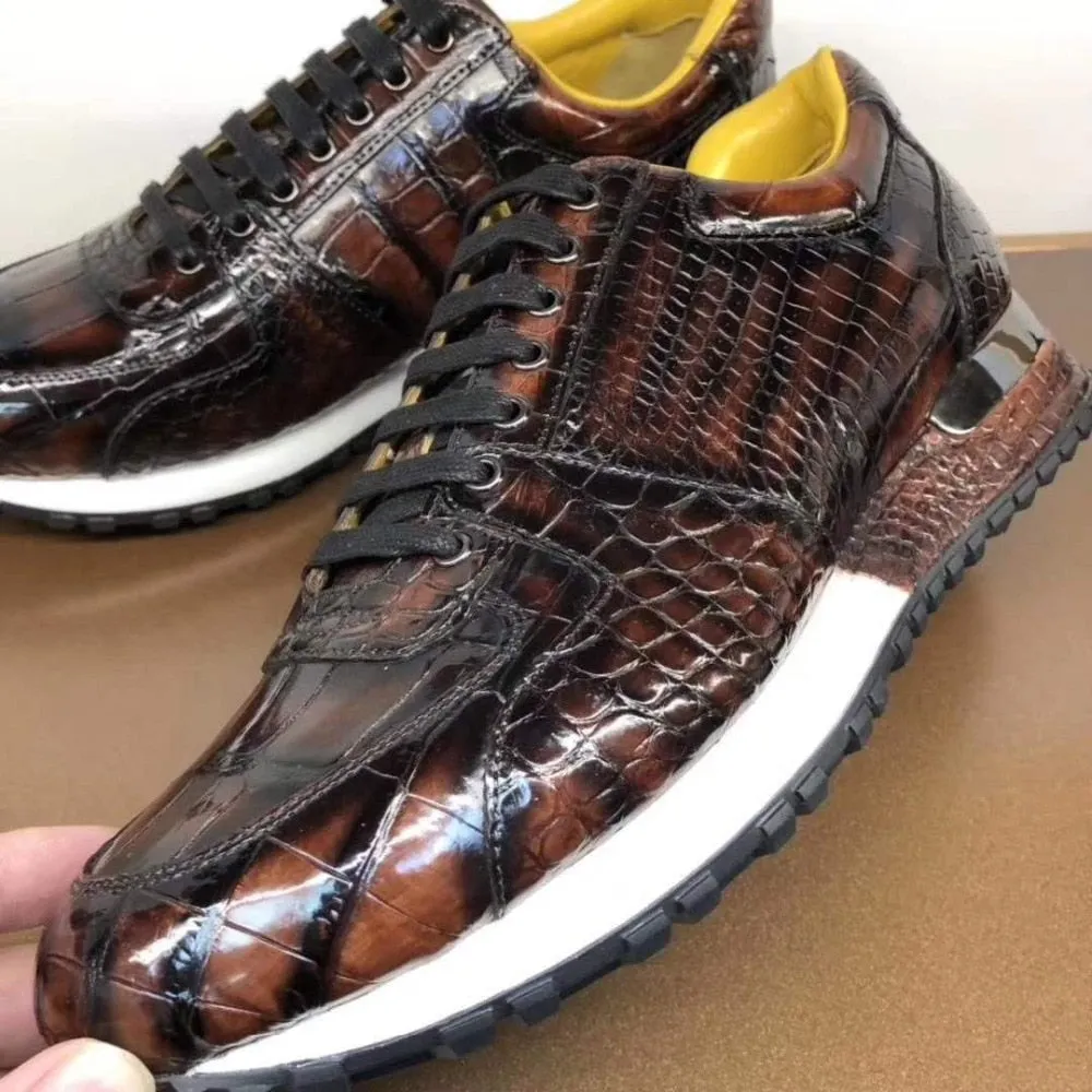 GENUINE CROCODILE LOW TOP SNEAKERS