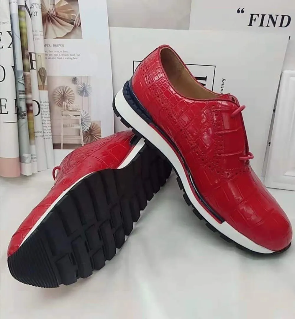GENUINE CROCODILE LOW TOP SNEAKERS