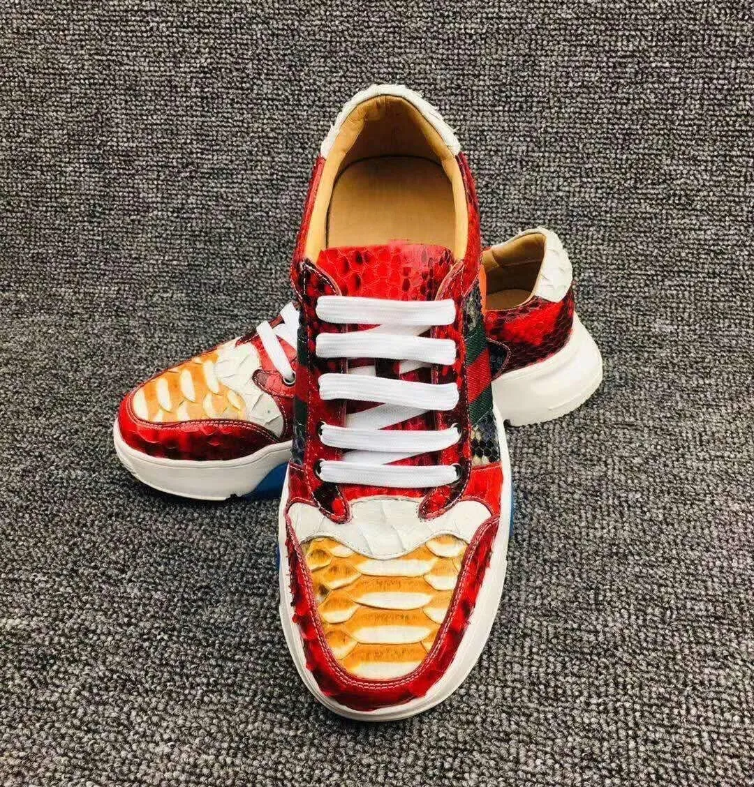 GENUINE CROCODILE LOW TOP SNEAKERS