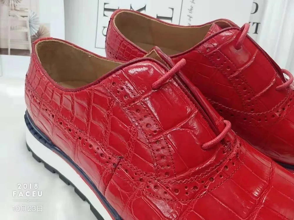 GENUINE CROCODILE LOW TOP SNEAKERS