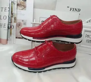 GENUINE CROCODILE LOW TOP SNEAKERS