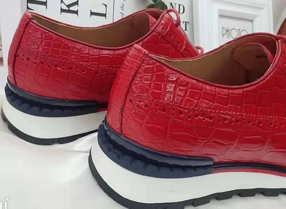 GENUINE CROCODILE LOW TOP SNEAKERS