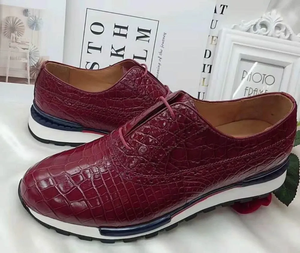 GENUINE CROCODILE LOW TOP SNEAKERS