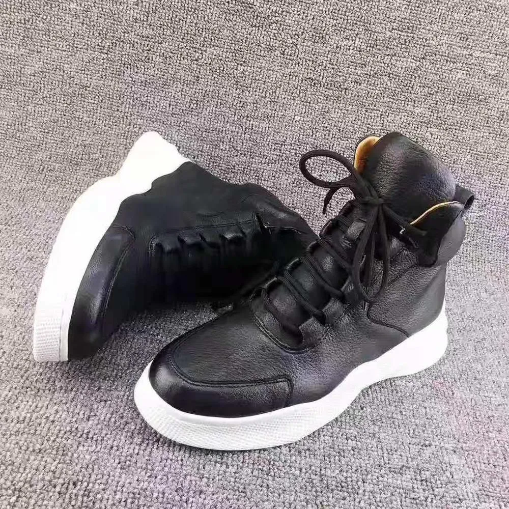 GENUINE DEER SKIN HIGH TOP SNEAKERS