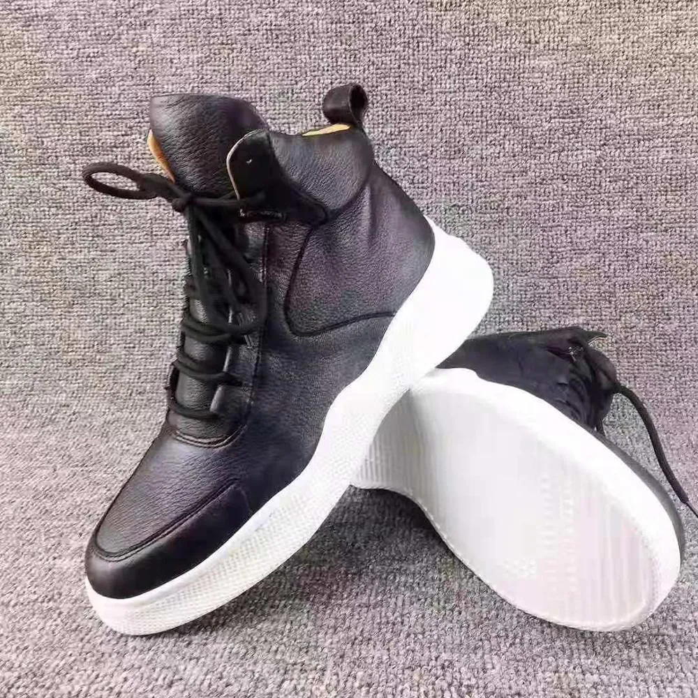 GENUINE DEER SKIN HIGH TOP SNEAKERS