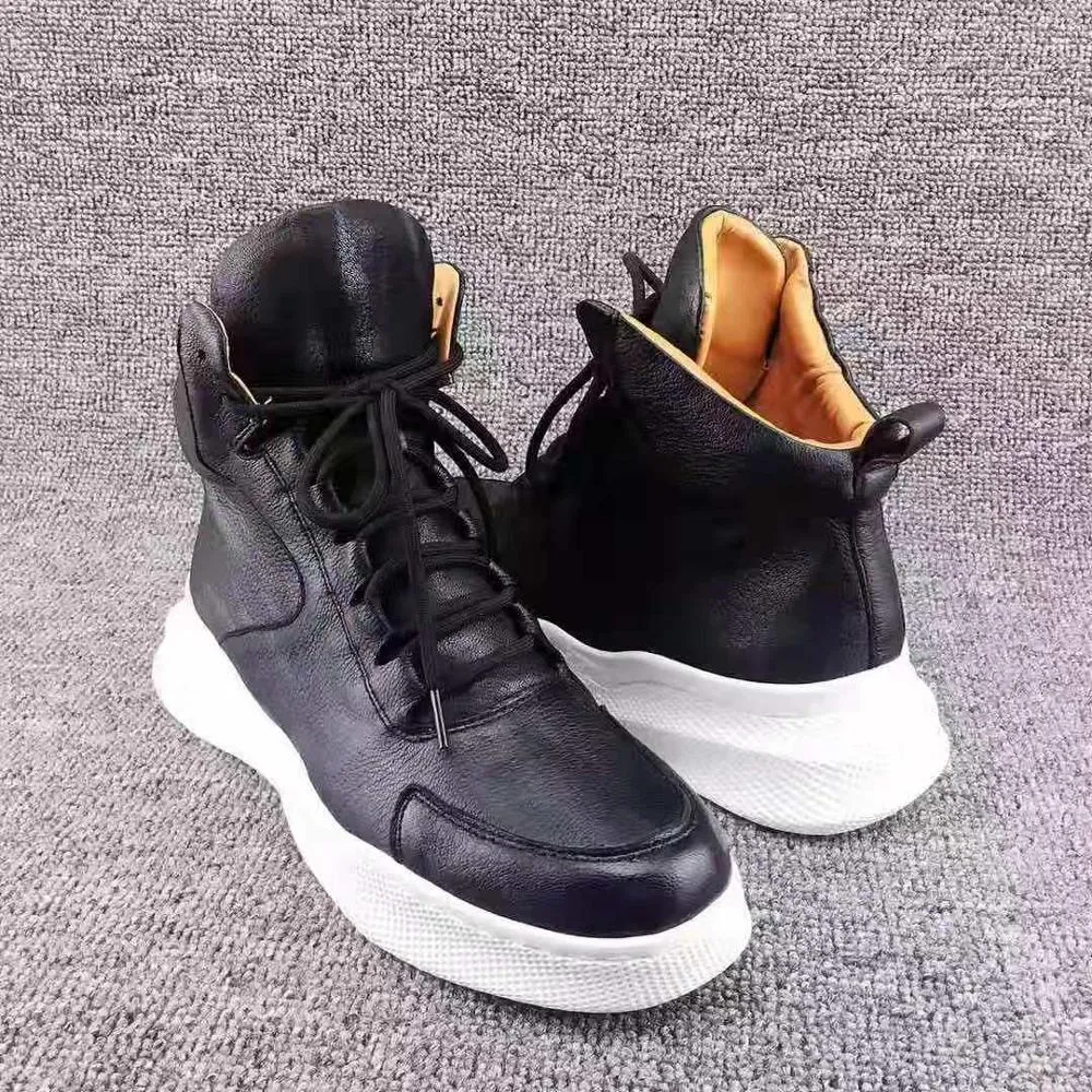 GENUINE DEER SKIN HIGH TOP SNEAKERS