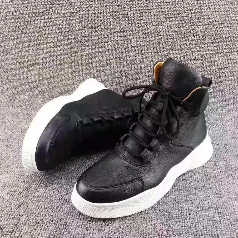 GENUINE DEER SKIN HIGH TOP SNEAKERS