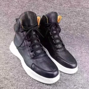 GENUINE DEER SKIN HIGH TOP SNEAKERS