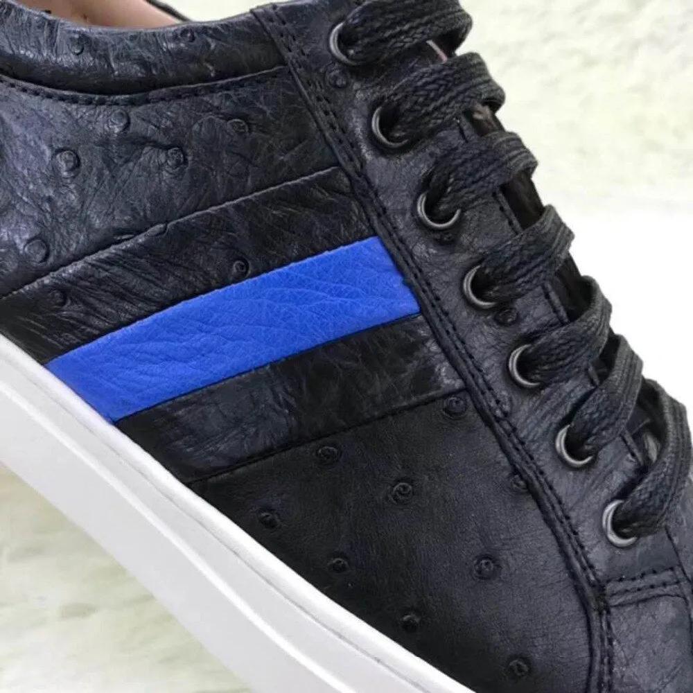 GENUINE OSTRICH LOW TOP SNEAKERS