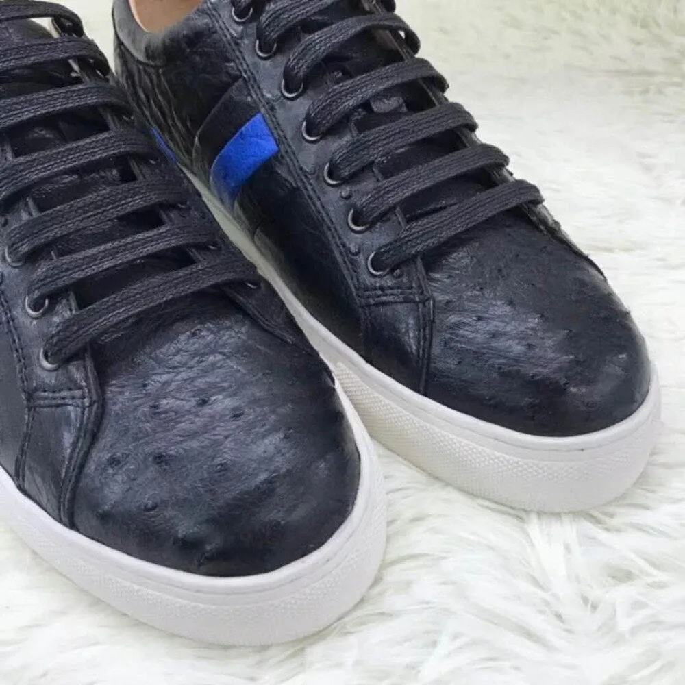 GENUINE OSTRICH LOW TOP SNEAKERS
