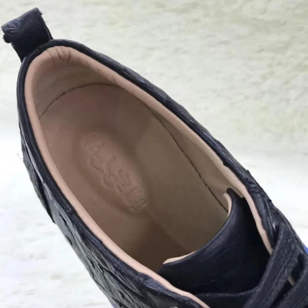 GENUINE OSTRICH LOW TOP SNEAKERS