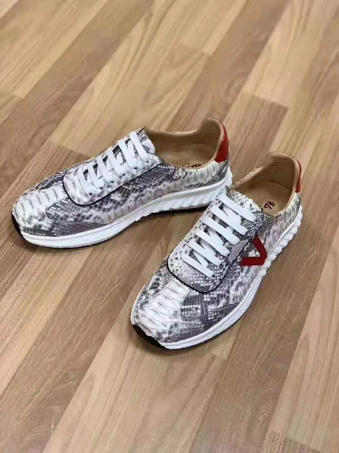 GENUINE PYTHON LOW TOP SNEAKERS