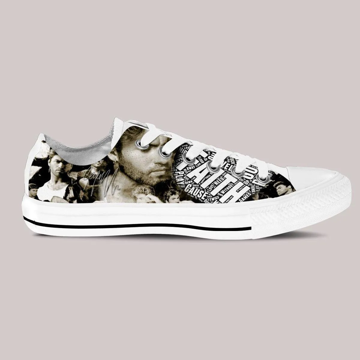 george michael sneaker mens low cut sneakers cut