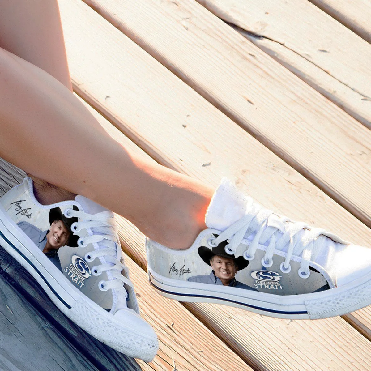 george strait ladies low cut sneakers