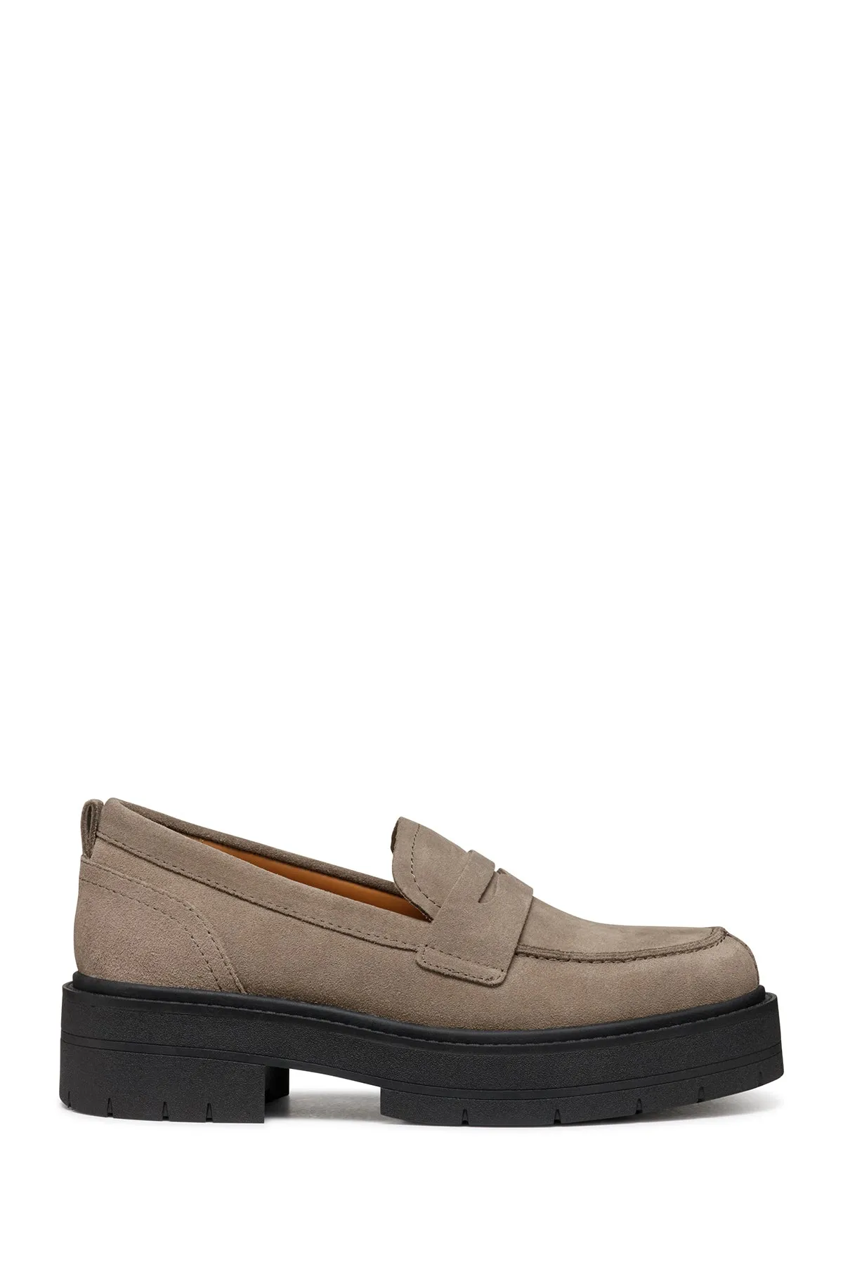 Geox Kadın Vizon Spherica Ec7 Süet Deri Maskülen Loafer