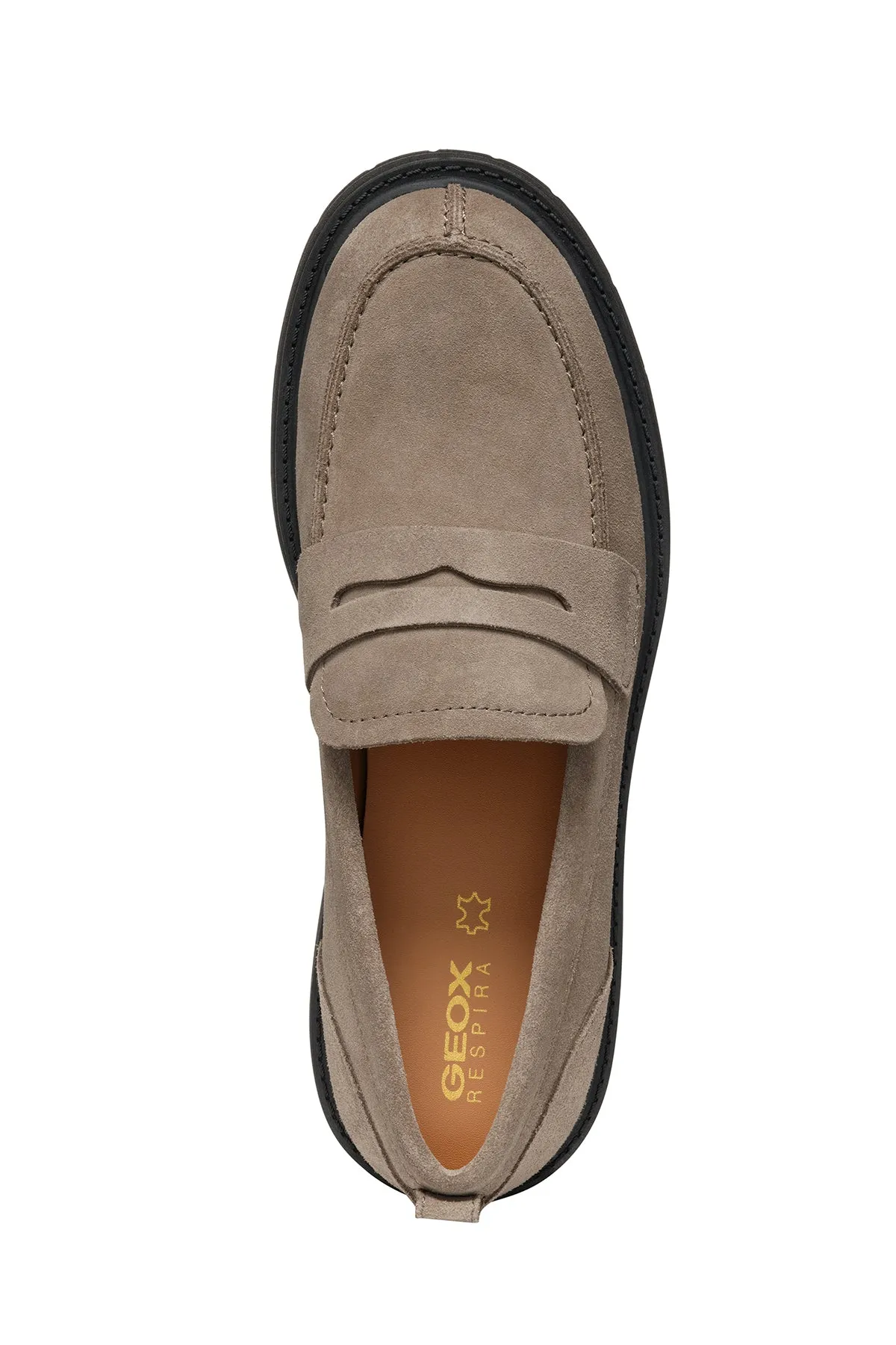 Geox Kadın Vizon Spherica Ec7 Süet Deri Maskülen Loafer