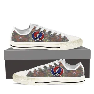 grateful dead skull ladies low cut sneakers