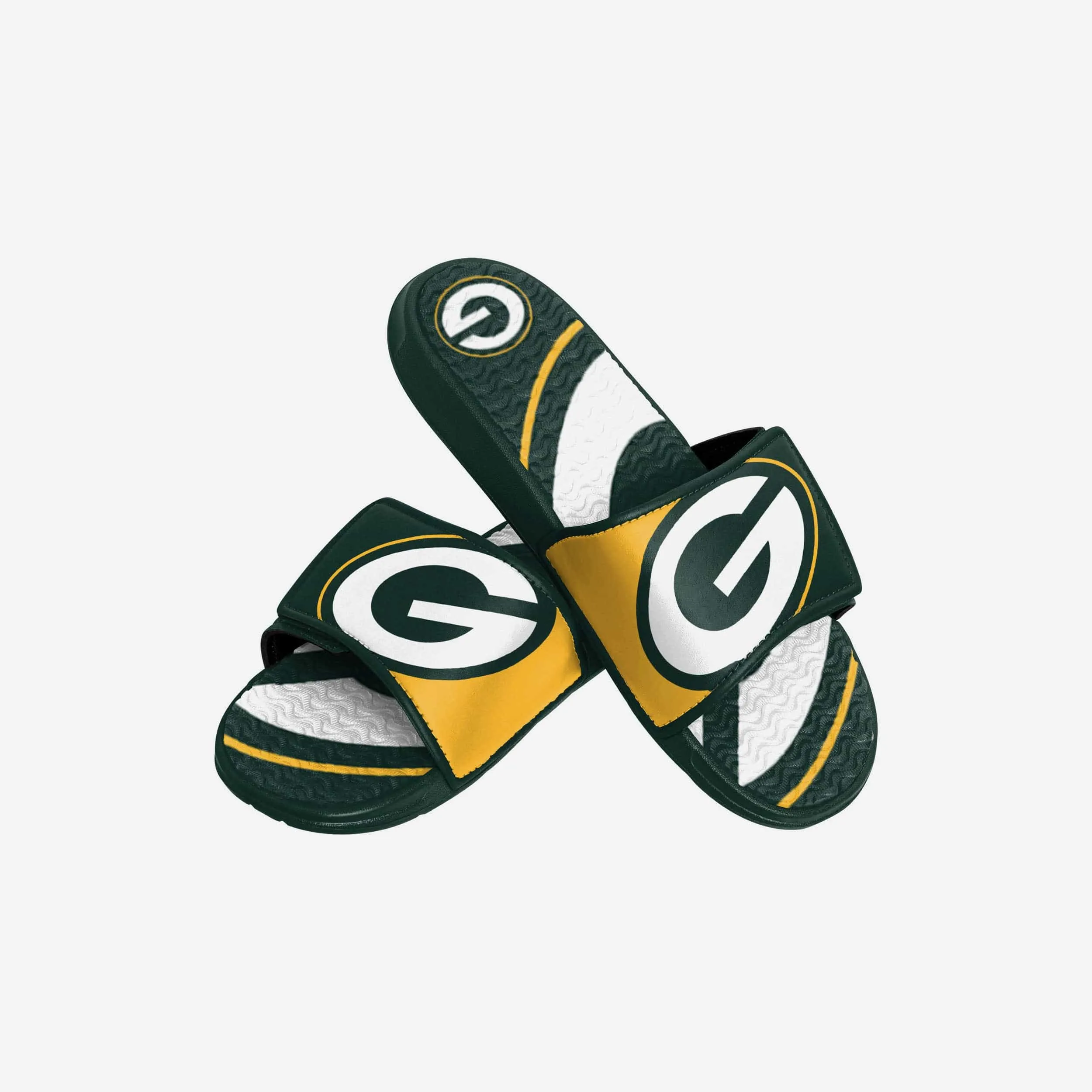 Green Bay Packers Youth Colorblock Big Logo Gel Slide