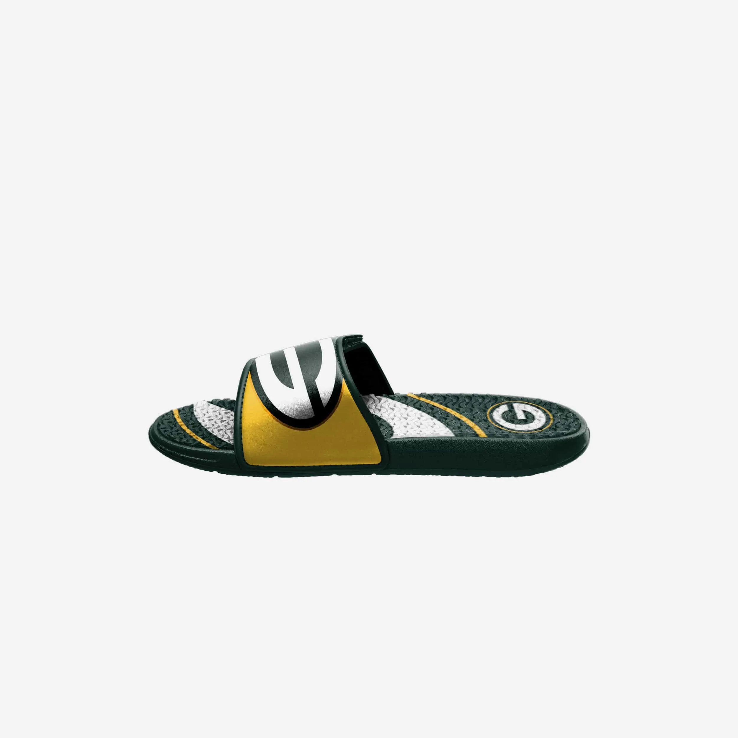 Green Bay Packers Youth Colorblock Big Logo Gel Slide