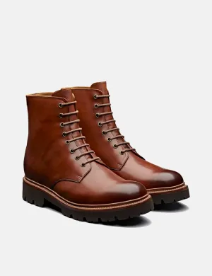 Grenson Boot - Tan Painted Hadley Proactive support Leather) (Hand Futuristic